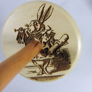 Tibetan Support Spindle, 56g The White Rabbit... with a Holly Whorl
