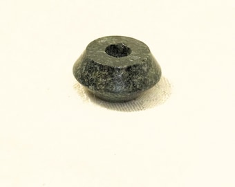 Greenlander Whorl, Viking Era Form Spindle Whorl Form, Black Steatite 20g #3b