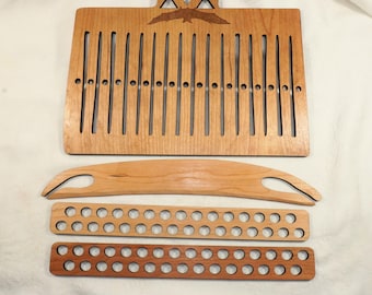 Tabby & Tapestry Sash Weavers Kit: 33 Thread 11" Wide Heddle, 11" Wide Spacers and a 12" Wide Shuttle Knife