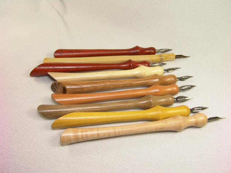 Hedge Apple Calligraphy Pen 8 inches long.. The Rivendell Scribe