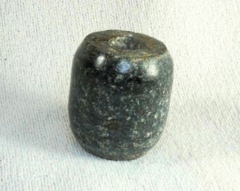 Grönländer Quirl, wikingerzeitliche Form, Spindelwirbel, schwarzer Steatit 49g