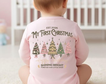 My First Christmas Digital File | Baby’s First Xmas Onesie Design | Family Matching Holiday Shirt | Christmas PNG | Digital Download
