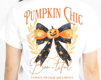Coquette Halloween-T-shirtontwerp: pompoenstrikafbeelding, digitale png-download
