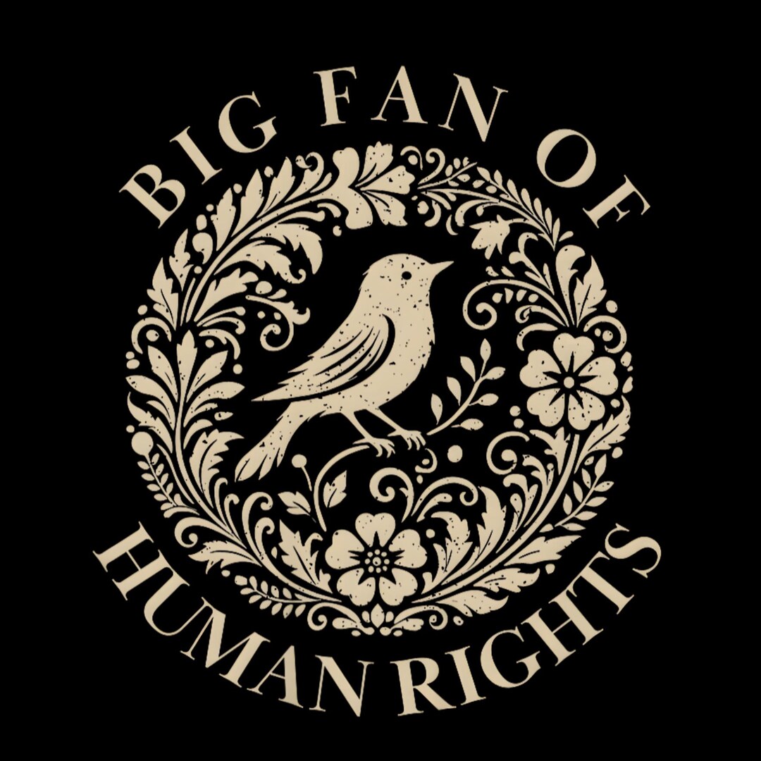 Human Rights Vintage Floral Bird PNG, Kindness Art (digital Download ...