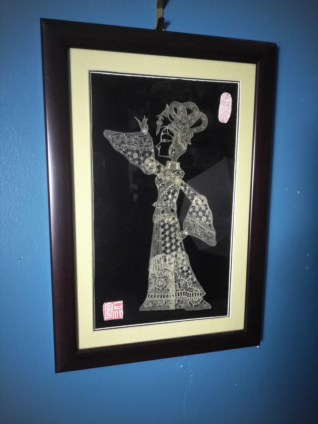 Asian Wall Hanging//kathakali Style//indian Goddess//hindu//vinyl