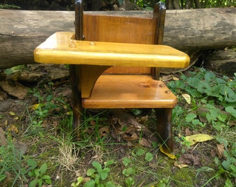 Vintage Stuhl für Puppen // Handgefertigter Puppenschreibtisch aus Holz // 33 cm //