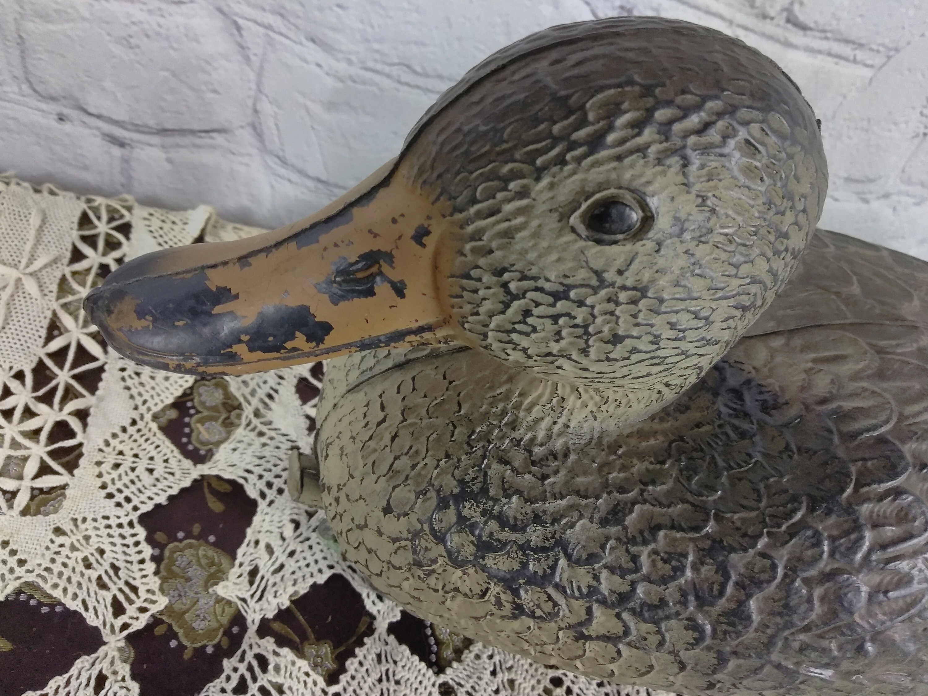 Carry Lite Duck Decoy//Made in Italy//Hen Mallard//Bookshelf Etsy