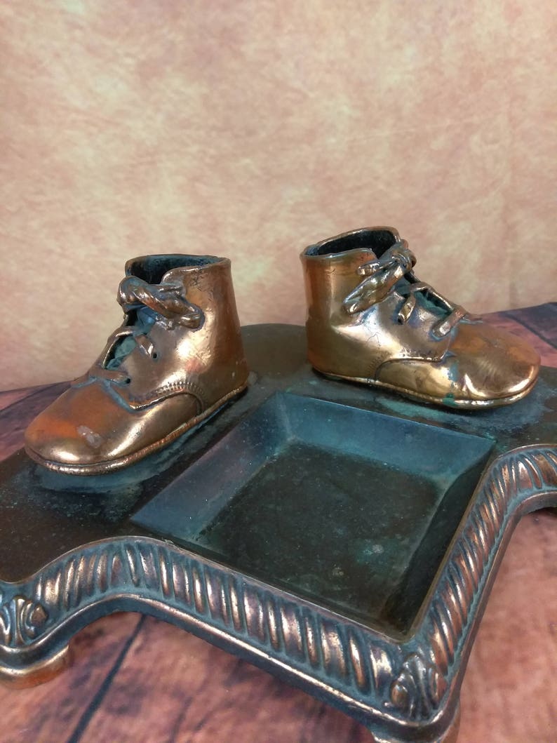 Vtg Bronzed Baby Shoes//Bronze Baby Shoe//Copper Dipped Etsy