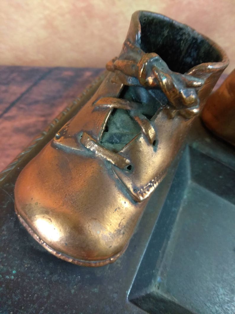 Vtg Bronzed Baby Shoes//Bronze Baby Shoe//Copper Dipped Etsy