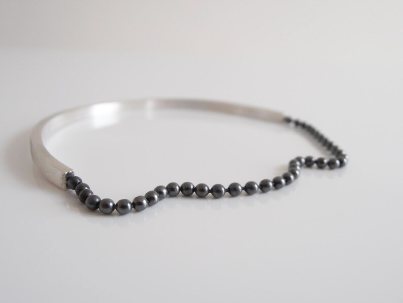 handmade bangle black sterling silver black silver silver jewelry Simple bracelet silver bangle silver bracelet