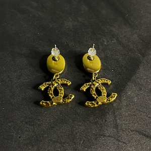 Chanel Gold Charming Dangle Drop Earrings