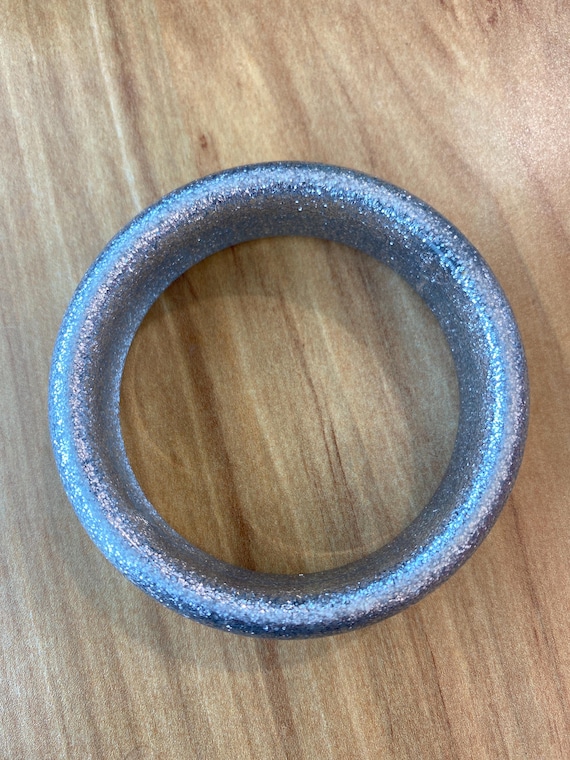 Set Of Two Retro Sparkly Pink And Silver Bangels - image 8