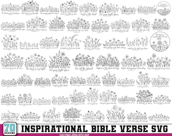 Inspirational Bible Verse Svg,Bible Wildflowers Svg,Christian SVG,Scripture Svg,Faith Svg,Blessed Svg,Religious Svg,Cricut & Silhouette