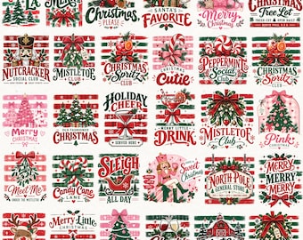 Christmas Png,Preppy Christmas png,Retro christmas png,Merry Bright PNG,Funny christmas png,Santa claus png,Cricut & Silhouette