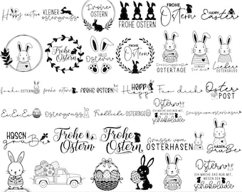 Deutsche Ostern svg, Ostern Schriftzug svg, Ostern svg, Ostern Sprüche svg, Frühling svg, Ostern Ostern svg, Hasen svg, Cricut & Silhouette