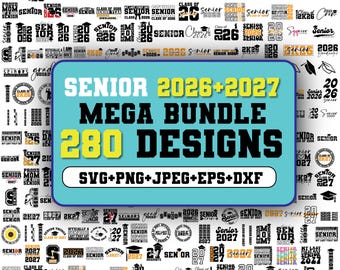 Senior 2026 & 2027 svg,Senior svg,Senior 2026 svg,Senior 2027 svg, Highschool svg, Mega Senior, Senior Mom, Klasse von Senior svg, Cricut-Dateien