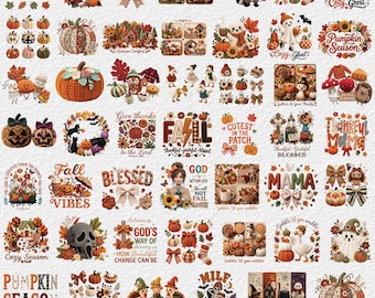 Fall Png,Fall faux yarns PNG,Pumpkin Season PNG,Thanksgiving Bundle,Autumn Png,Fall goose,Ghost png,Leaves png,Pumpkin png,Digital Download