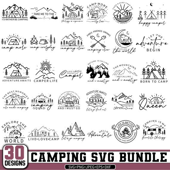 Camping svg,Boho camping svg,Camping Life svg,Happy Camper svg,Camping Sign Svg,Adventure Svg,Campfire Svg(Cricut Silhouette Files)