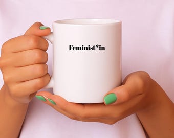 Feministische mok - Feminist, Girl Power koffiemok - Genderinclusieve taal, Gelijkheidsbeker, Cadeau voor collega en vriend, Kantoormok