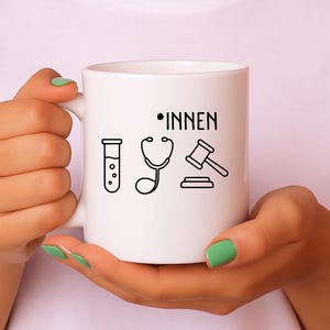 Feministische Tasse  *INNEN- Girl Power Kaffeebecher – Gendergerechte Sprache, Equality Cup, Empowerment Mug, Geschenk Kollegin & Freundin