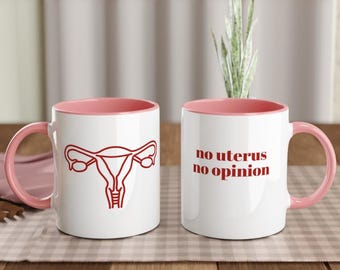 No Uterus No Opinion Mug – Feminist Statement Mug | Pro Choice Mug | Feminist Cup