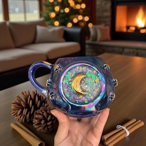 Magic Moon 500 ml mugg/espressomugg/keramik/månmugg/keramisk mugg/handgjord mugg/kaffemugg/månkornsmugg/espressokopp/500 ml/temugg