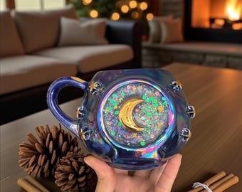 Magic Moon 500ML Mug/Espresso Mug/Pottery/Moon Mug/Ceramic Mug/Handmade mug/ Coffee Mug/Moonicorn Mug/Espresso Cup/500 ML / Tea Mug