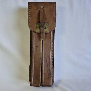Vintage 1950s Leather Ammo Pouch, Korean War Era Military Gear