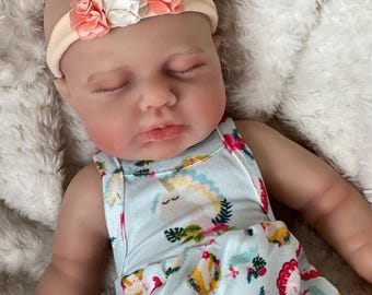 Full Body Silicone Reborn Baby Doll: Sleeping Girl with Pacifier