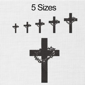 Christian Cross Embroidery Design: 8 Sizes (Digital Download)