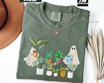 Comfort Colors Unisex Ghost Plant Graphic Tee, Cozy Botanical Aesthetic Shirt