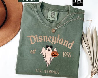 Comfort Colors Retro Disneyland Est 1955 California Mickey Ghost Shirt, Disneyland Halloween Shirt, Disney Shirt, Disneyland Trip Shirt