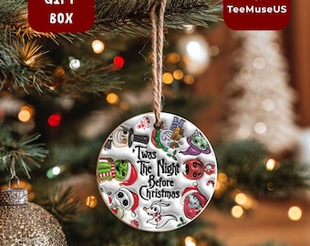 Creepy Cute Christmas Ornament • ’Twas The Night Before Xmas • Spooky Holiday Tree Decor
