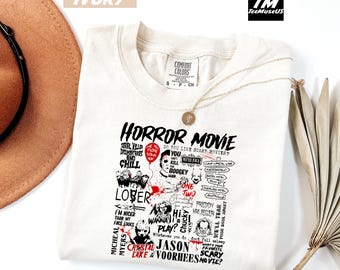 Comfort Colors Vintage Horror Graphic Shirt, Movie Inspired Typography Tee, Unisex Everyday T-Shirt