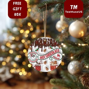 Hot Chocolate Christmas Ornament – North Pole Cocoa Mug Holiday Decor