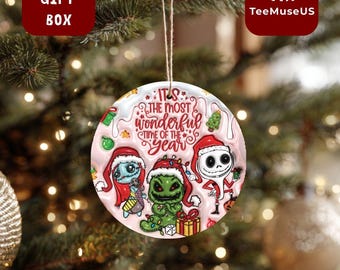 Most Wonderful Time of the Year Ornament – Christmas Quote Holiday Decor