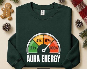 Funny Aura Energy Meter Hoodie – Mood Level Graphic Sweatshirt