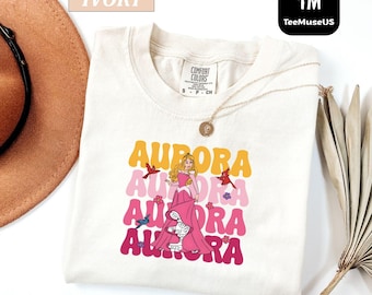Aurora Princess Shirt – Sleeping Beauty Graphic Tee – Disney Princess Comfort Colors Shirt