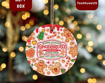 Mrs. Claus Gingerbread Bakery Ornament – Christmas Cookie & Candy Tree Decoration