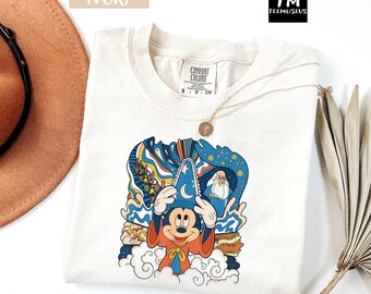 Comfort Colors Disney Fantasia Sorcerer Mickey Shirt, Disney Magic Shirt, Wizard Mickey Shirt, Disney World Shirt, Disney Family Shirts