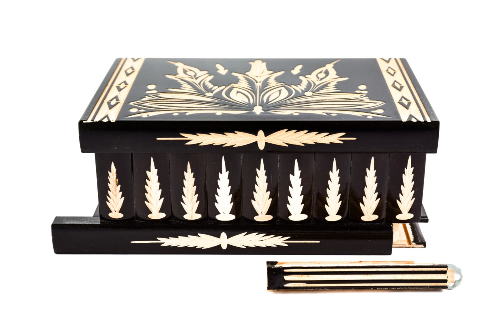puzzle box with hidden compartment