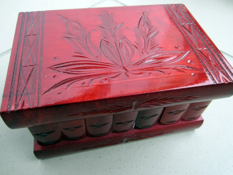 Mirrored Wooden Secret Puzzle Drawer Box Magic Fun Toy All Etsy