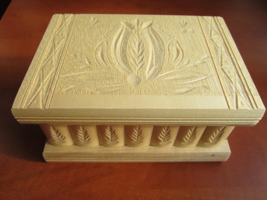 Wooden Puzzle Jewelry Lock Box With Hidden Compartment NEW Etsy