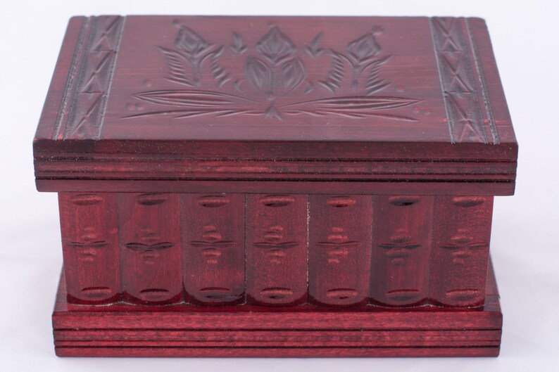 Hungarian Puzzle Box Amazing 9 Steps with Key&Lock Red Etsy