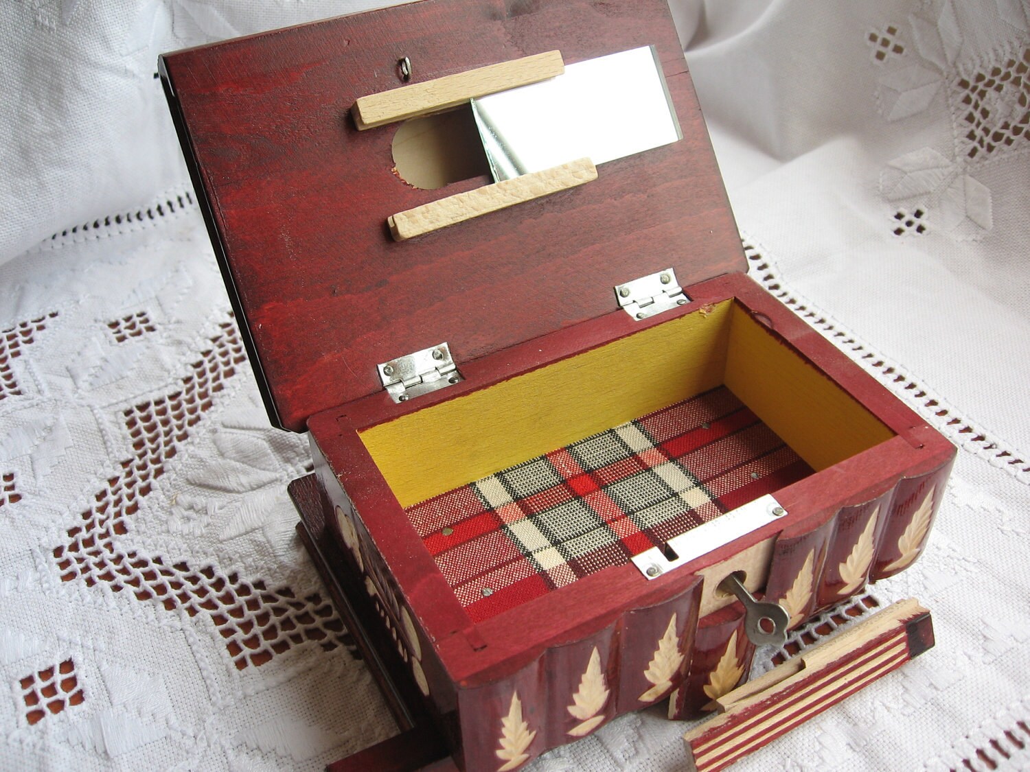 Handmade Wooden Puzzle Jewelry Box From Transylvania red Etsy