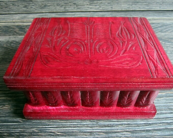 Carpathian Flower Wood Art Puzzle Jewelry Toy Boxes Secret Compartment