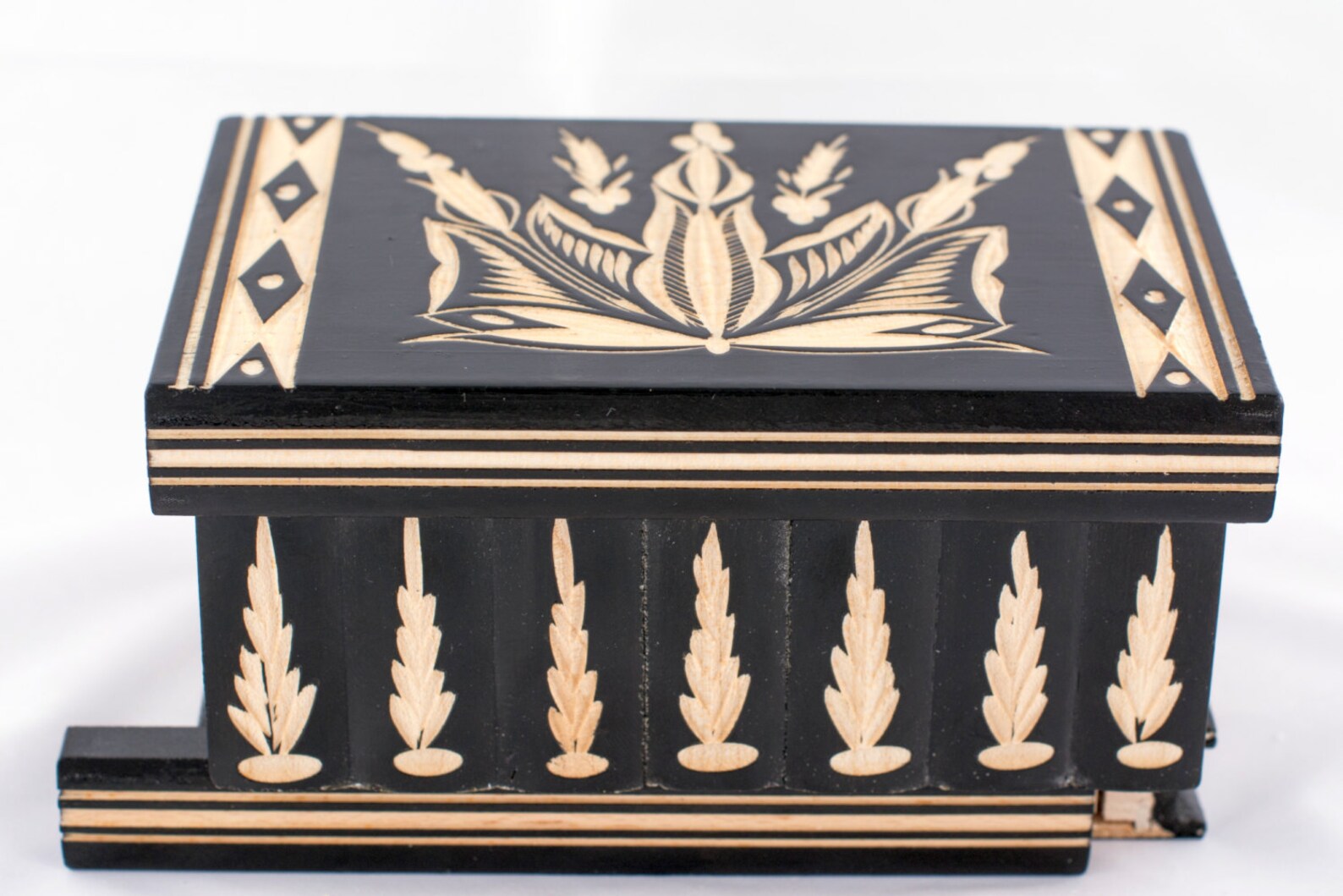 Puzzle Box Secret Compartment Jewelry Trinket Case Lock Hidden Etsy