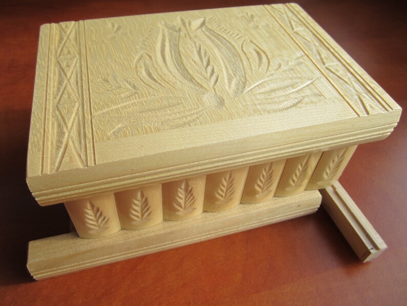 Wooden Puzzle Jewelry Lock Box With Hidden Compartment NEW Etsy