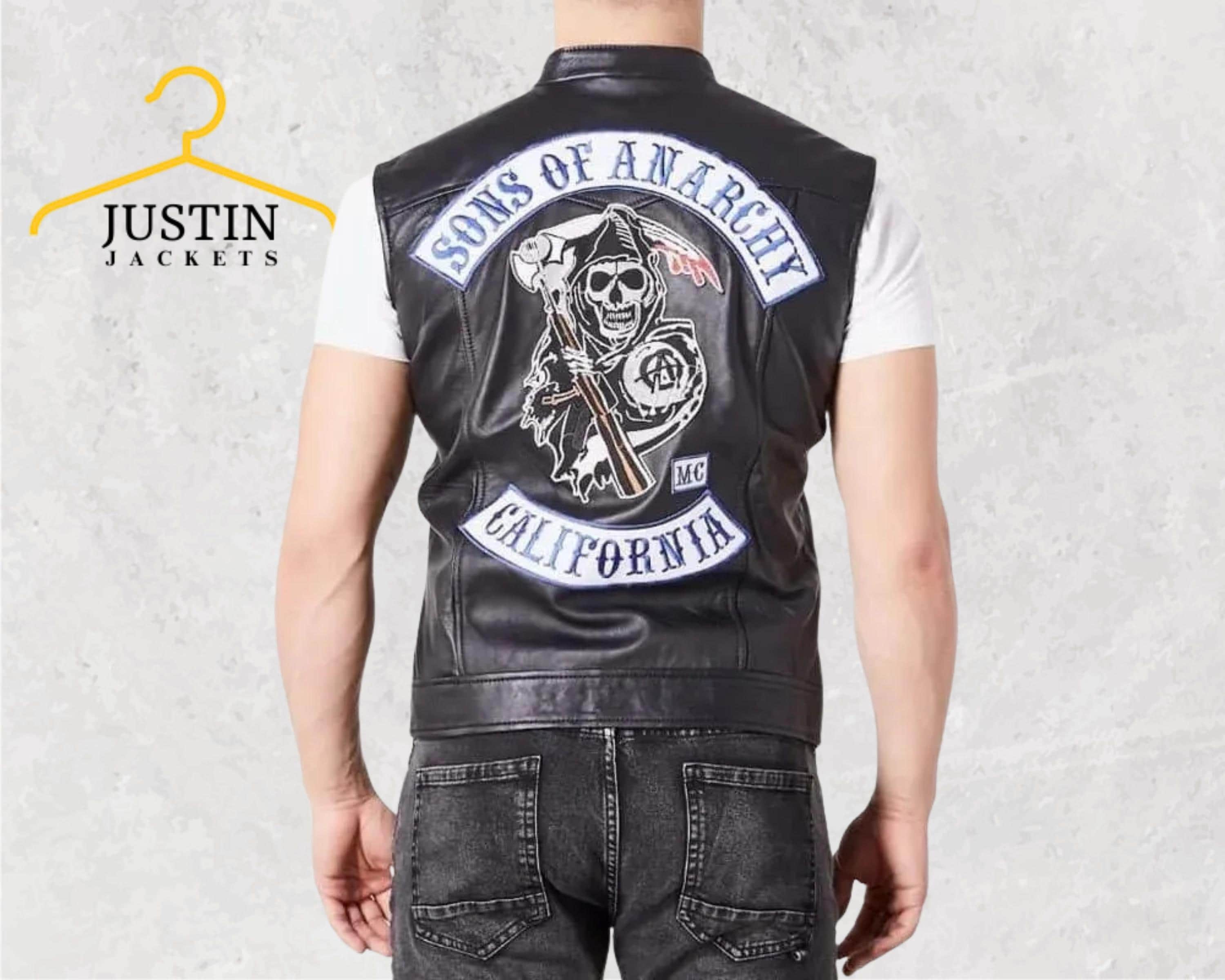SONS OF ANARCHY レザー ベスト SAMCRO Sons of anarchy vest - Etsy 日本