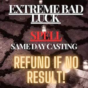 Extreme Bad Luck Spell | Powerful Curse to Bring Misfortune & Chaos | Digital Revenge and Karma Spell Kit